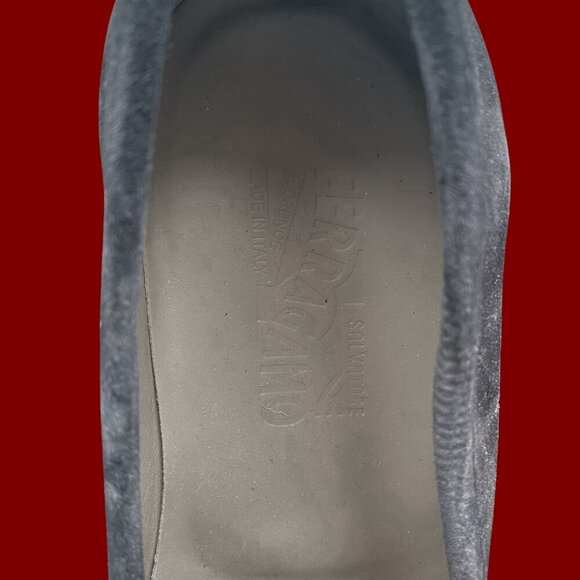 Salvatore Ferragamo Black Suede Bit Loafers – Size 13.5 - Picture 8 of 9